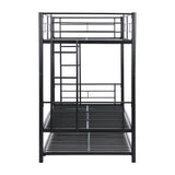 Twin Over Twin  Metal  Bunk Bed with trundle  Black