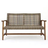 HAMPTON WOOD + WICKER LOVESEAT
