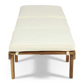 ARIANA KD WOOD CHAISE LOUNGE W/ CUSHION