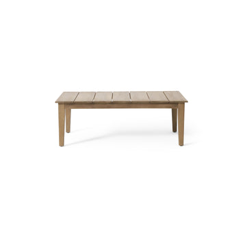 Acacia Wood Outdoor Coffee Table, Light Brown, 14'' H X 23.5'' W X 39.5'' L
